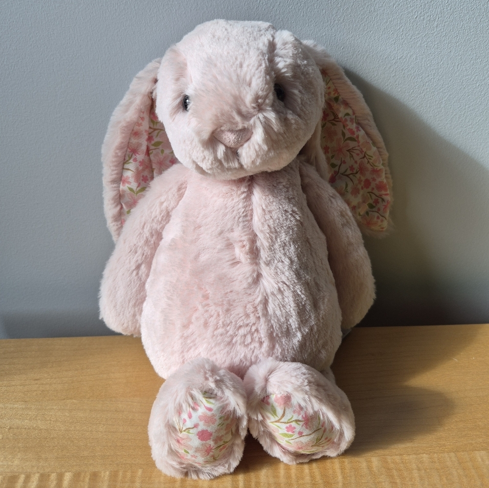 NWT Jellycat Medium Cherry Blossom Blush Bunny Pink